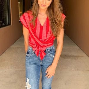Red blouse